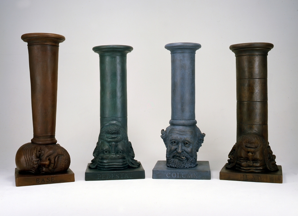 Robert Arneson set of four bronze sculptures