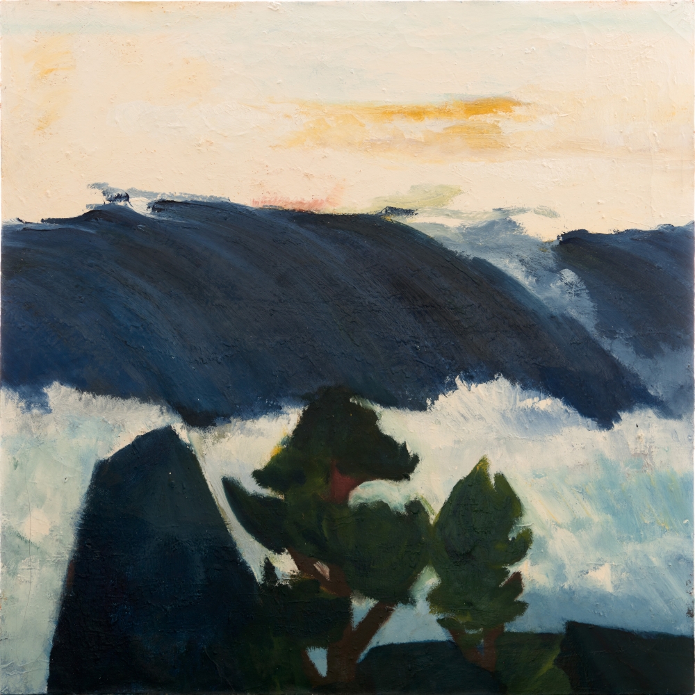 Elmer Bischoff, The Ocean, 1953. Oil on canvas, 57 3/4 x 57 3/4 inches.