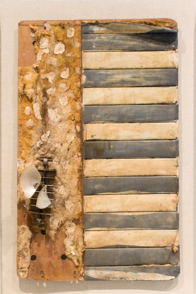 George Herms, Flag, 1962. Mixed media assemblage,&nbsp;48 x 40 x 7 inches.