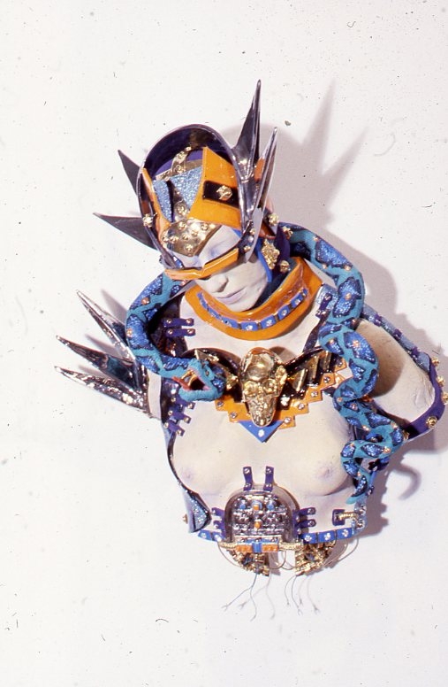 Toby Buonagurio, Bionic Toby with Pet Boa, 1982. Ceramic, 28 x 23 x 11 inches., &nbsp;
