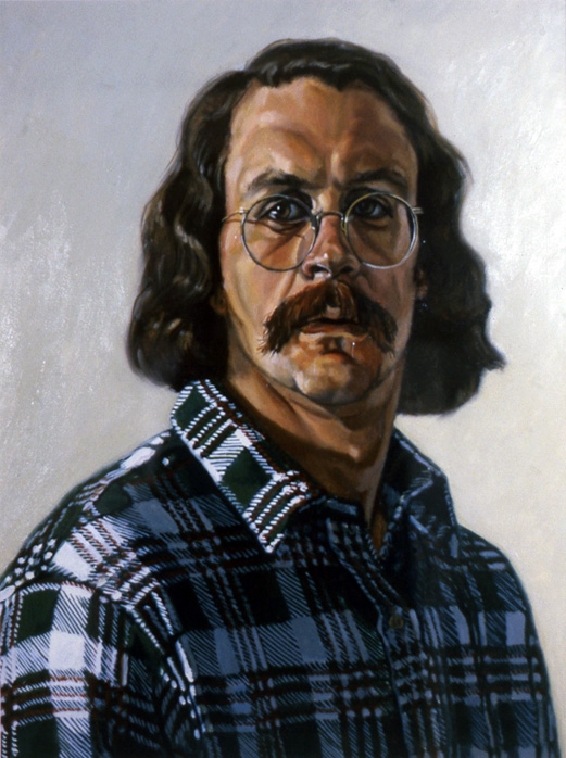 Walt Jurkiewicz, Self-Portrait, 1982. Oil on paper, 24 x 18 inches., &nbsp;