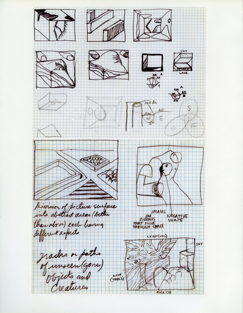 Drawing from the &quot;Form Book,&quot; c. 1969.