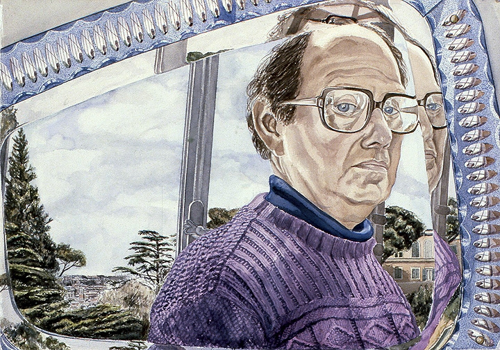 Philip Pearlstein, Self-Portrait, 1982. Watercolor on paper, 29 x 41 inches., &nbsp;