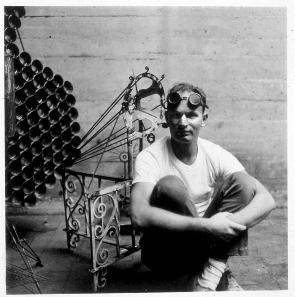Artist and co-founder of the 6 Gallery, Wally Hedrick, c. 1957., Photo Jerry Burchard, courtesy the SFAI Archives.