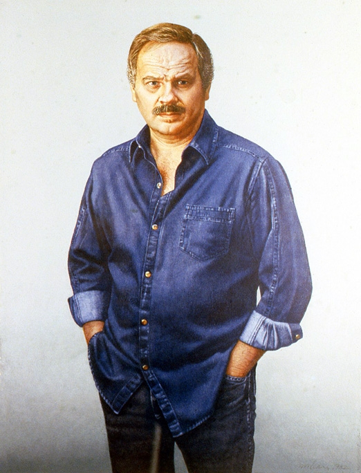 Richard McLean, Self-Portrait, 1982. Gouache on paper, 30 x 22 inches., &nbsp;