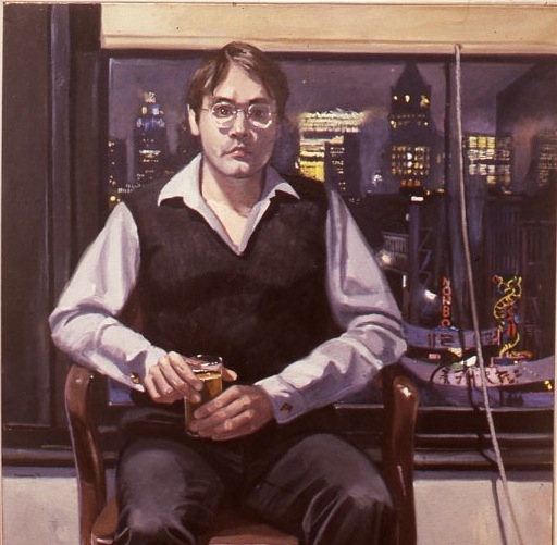 John Stachwicz, Self-Portrait, 1982. Oil on canvas, 36 x 36 inches., &nbsp;
