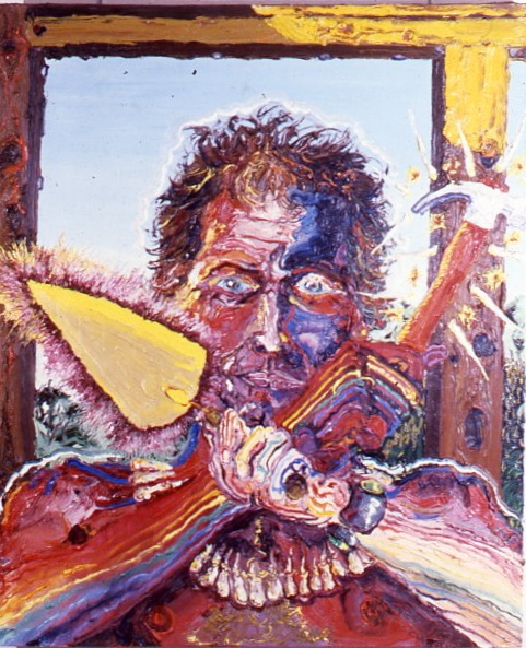 Peter Dean, The Builder, 1981. Oil on canvas, 36 x 30 inches., &nbsp;
