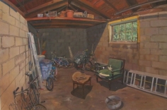 Andrew Lenaghan Green Chair in the Garage, 2003