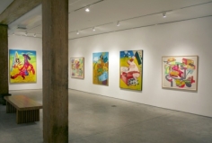 Installation view, Peter Saul, Radical Figure: Paintings and Drawings from the 1960s and 1970s, George Adams Gallery, New York, 2013.