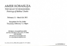 Amer Kobaslija exhibition announcement card 2011 (back)