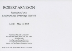 Robert Arneson exhibition announcement card 2010 (back)