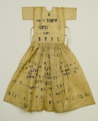 Lesley Dill Large Poem Dress (A Single Screw), 1993