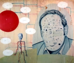 Enrique Chagoya Double Portrait of William Burroughs (May All Your Troubles be Little Ones)