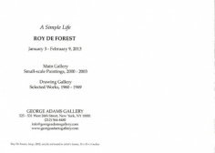 Roy De Forest exhibition announcement card (back), 2013