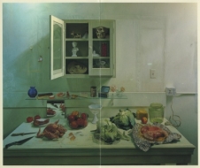 Exhibition announcement picturing James Valerio, Reflective Still-Life 1992