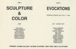 'Sculpture & Color Part II' 1989 Exhibition Announcement