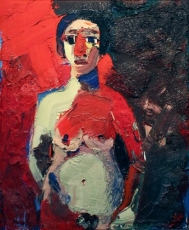 Joan Brown, Girl Standing (Girl with Red Nose), 1962