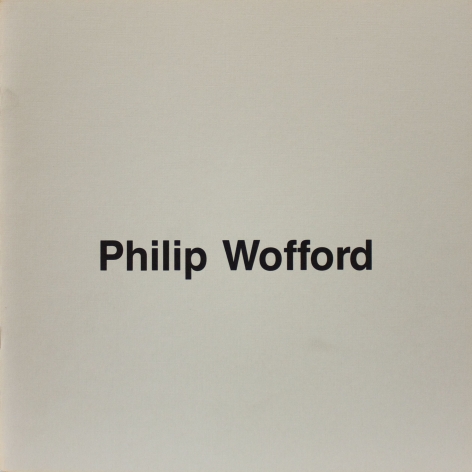 Catalog cover, 'Philip Wofford: New Paintings,' Frumkin/Adams Gallery, 1988