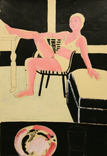 Joan Brown, Model with Foot on Table, 1973.