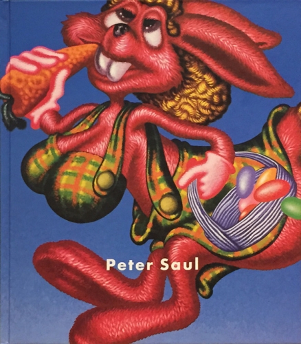 Catalog cover, 'Peter Saul: Retrospective,' Musee de L'Abbaye Sainte-Croix, 1999.
