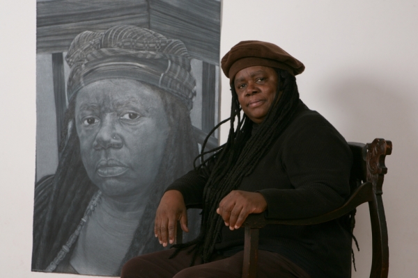 Diane Edison with her 2010 Self-Portrait